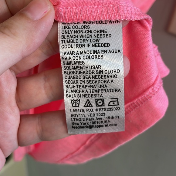 FRENCH TOAST NWT Girls Size Large (10/12) Bright Pink shirt crew neck top cotton - Picture 8 of 9